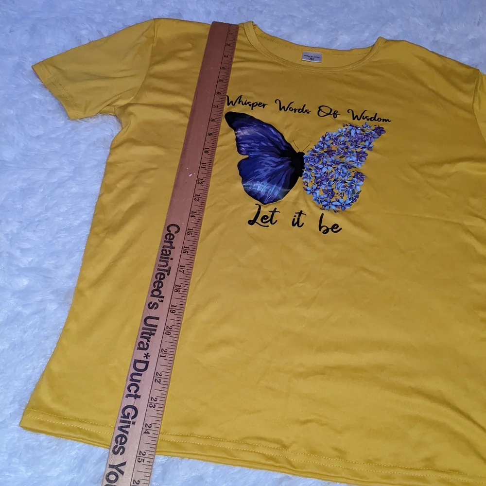 Whisper words of wisdom let it be yellow t-shirt - Picture 8 of 11
